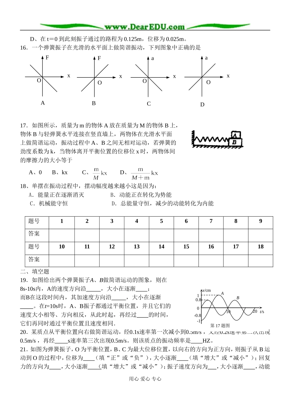 《间谐运动》练习_第3页