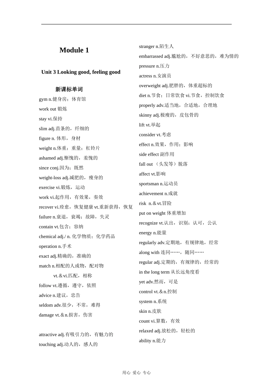 【2010高考英语一轮复习教案】牛津译林版必修一 Unit 3 Lookinggood, feeling good_第1页