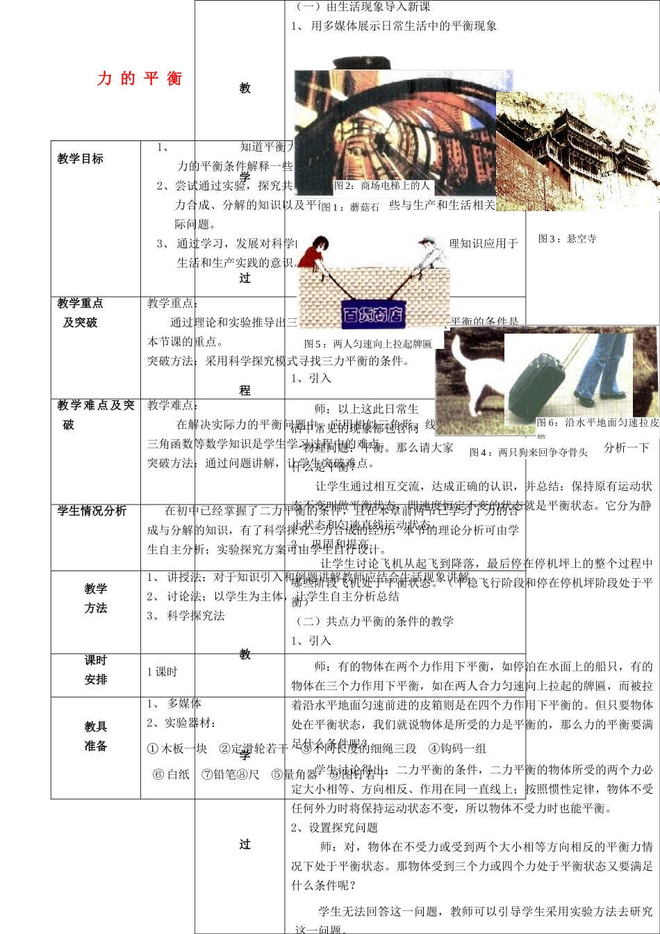 《力的平衡》教案（2）_第1页