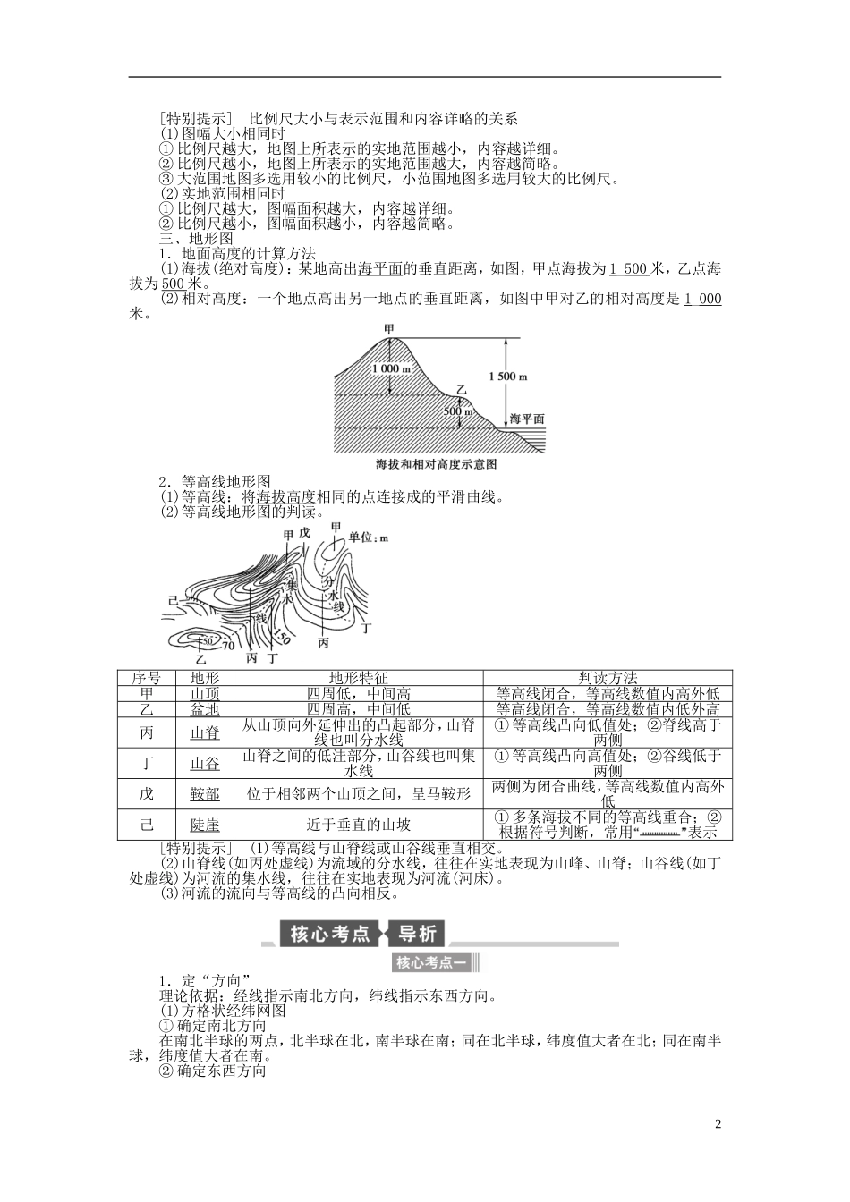 【全程复习方略】2015届高考地理一轮总复习 自然地理 第一讲 地球和地图教案 湘教版_第2页