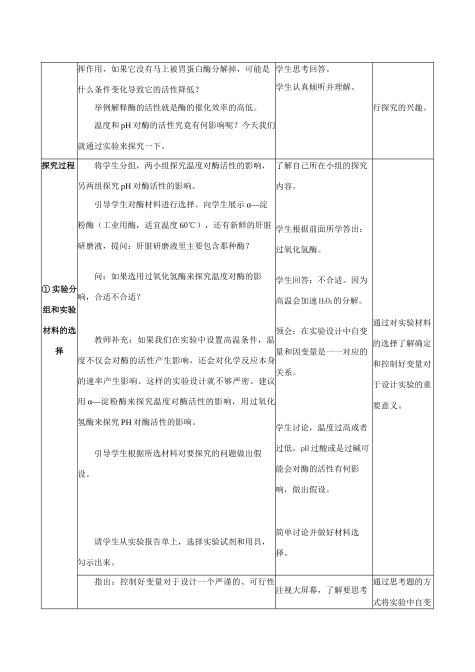 《探究影响酶活性的因素》的教学设计[刘萍]_第2页