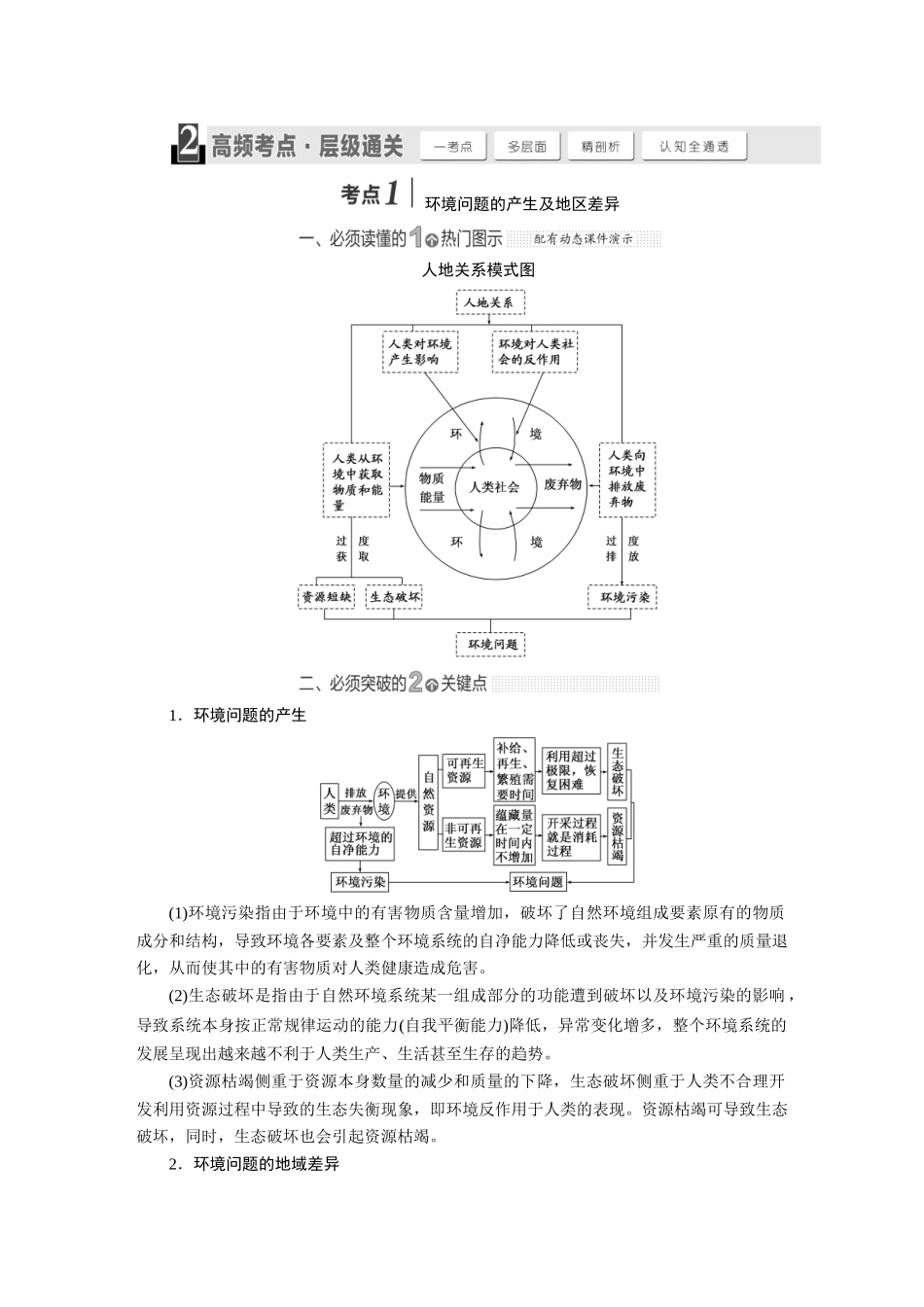 【三维设计】（山东专用）2015高考地理 第八章 人类与地理环境的协调发展教案_第2页