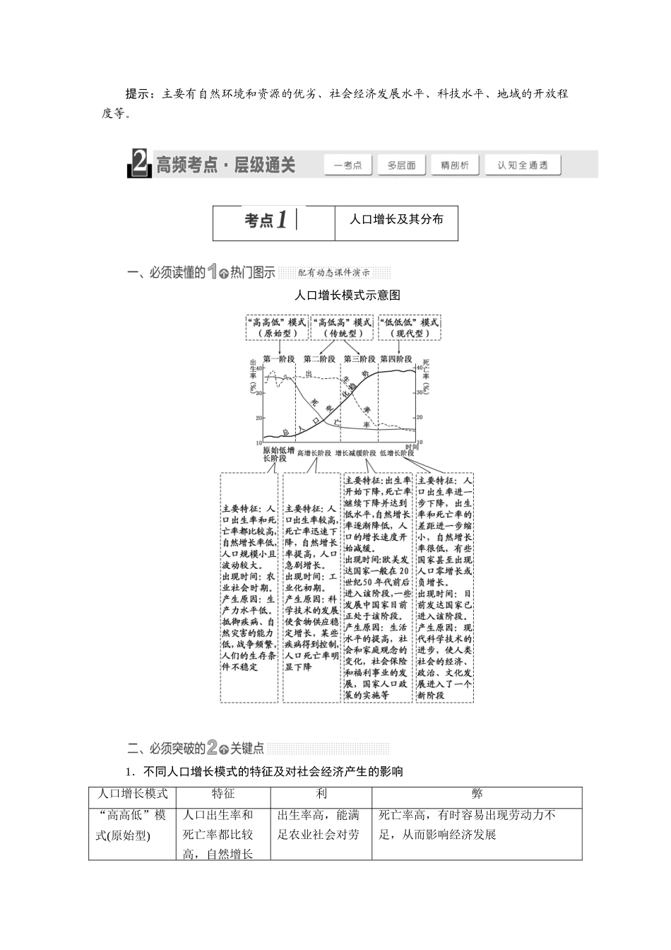 【三维设计】（山东专用）2015高考地理 第五章 人口的增长、迁移与合理容量教案_第3页