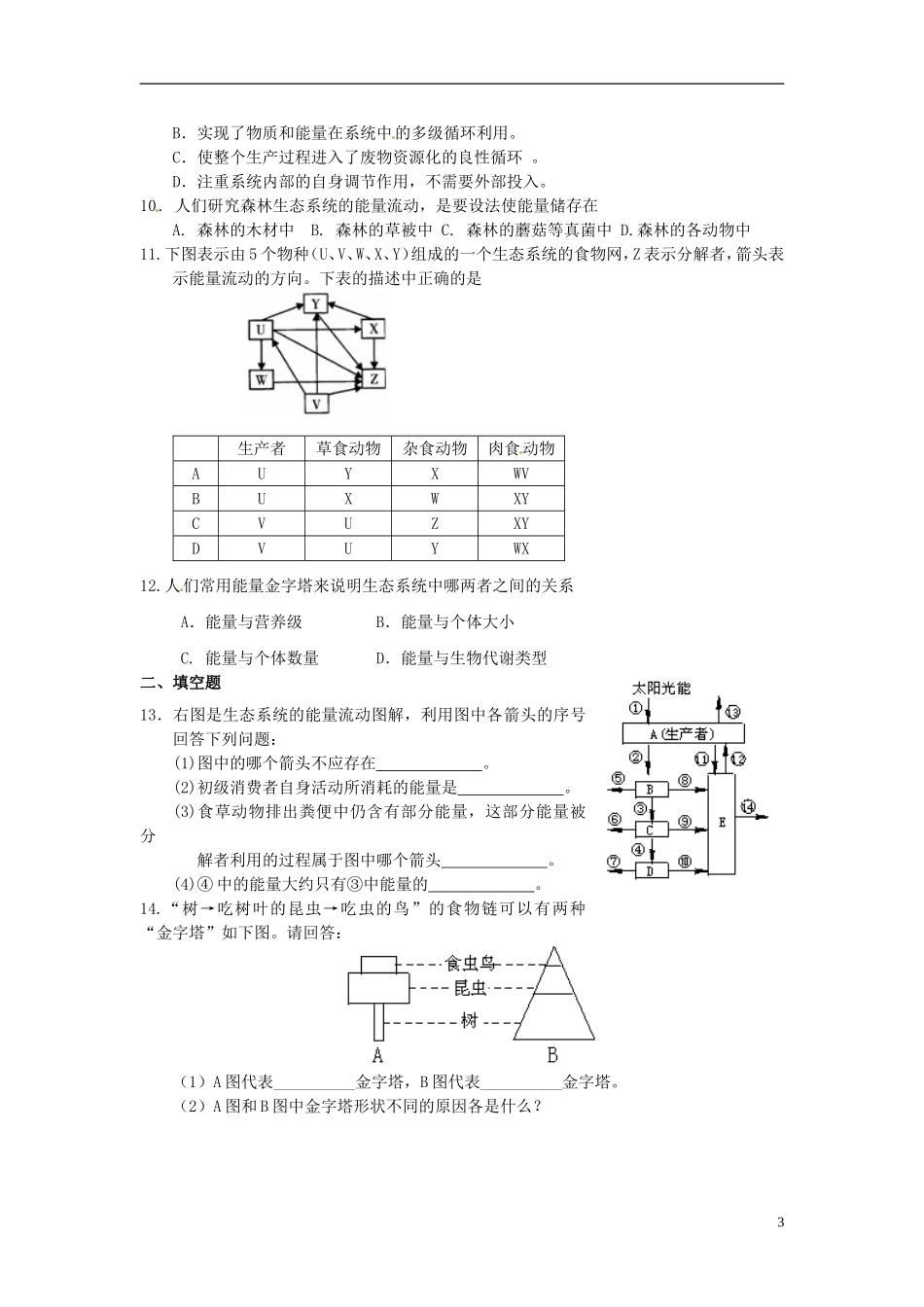 【创新方案】2013-2014学年高中生物 （预习设计+课堂精炼）第5章 第2节 生态系统的能量流动（第2课时）名师课堂导学设计 新人教版必修2_第3页