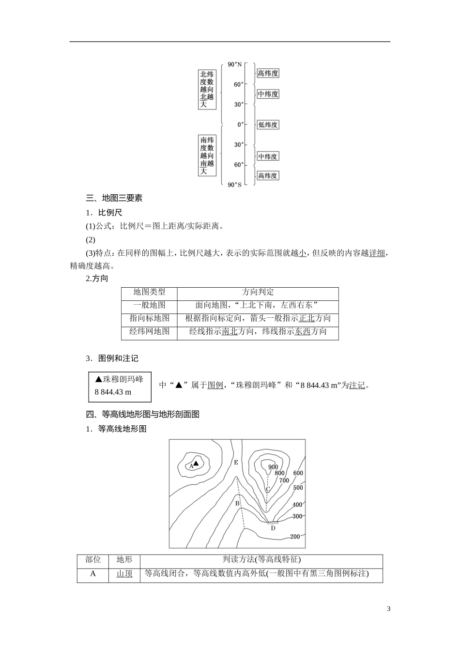 【三维设计】2015届高考地理总复习讲义 第一章 宇宙中的地球 湘教版_第3页