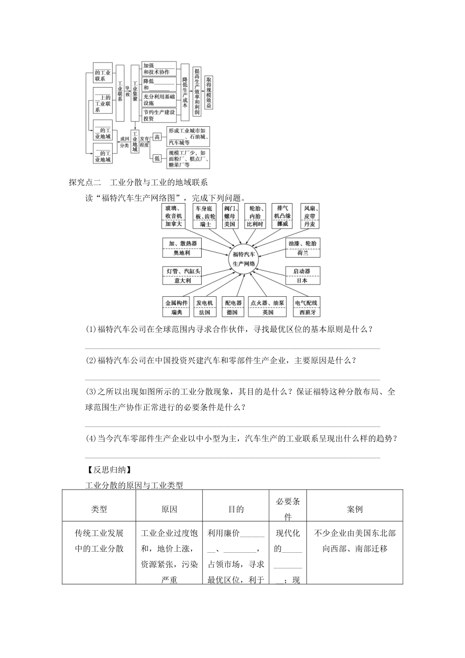 【创新设计】（四川专用）2014版高三地理一轮复习 工业地域的形成学案 新人教版_第3页