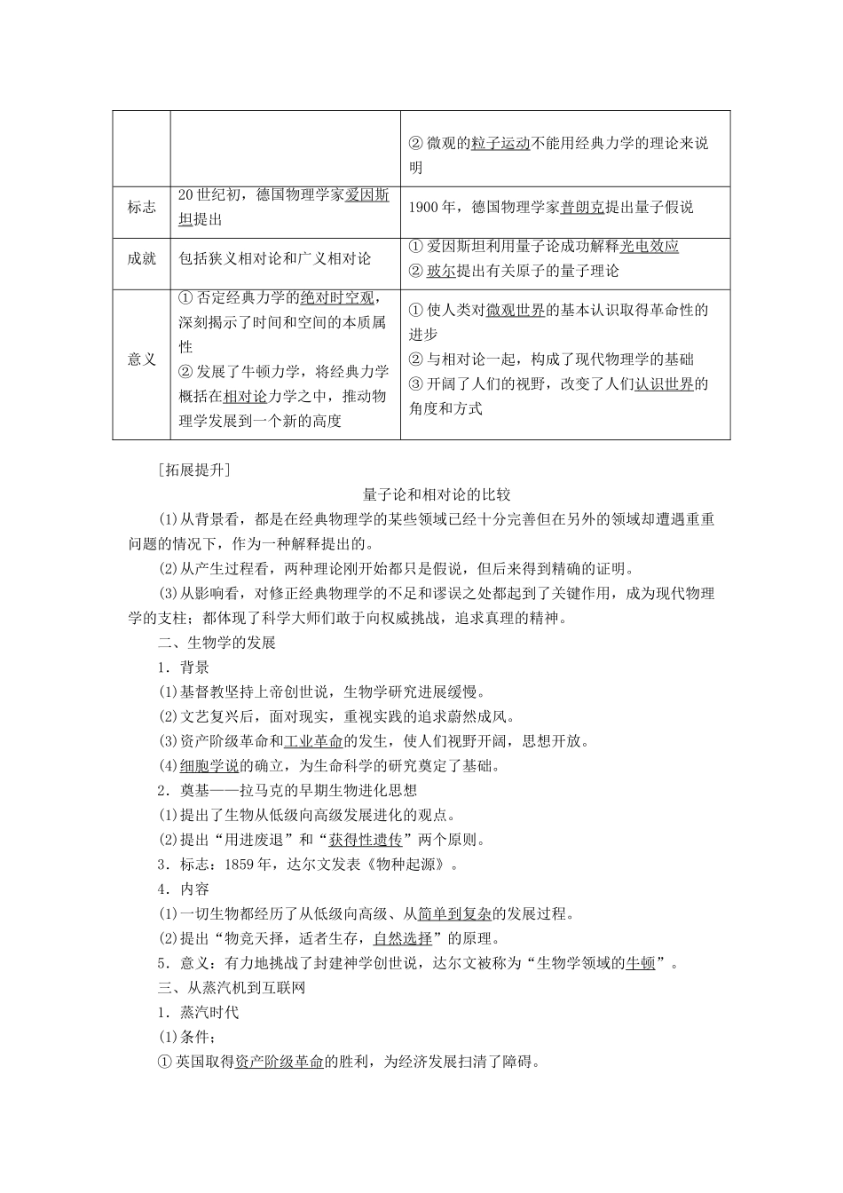 【创新方案】2014届高考历史一轮复习 第37讲近代以来世界的科学发展历程学案 新人教版_第2页