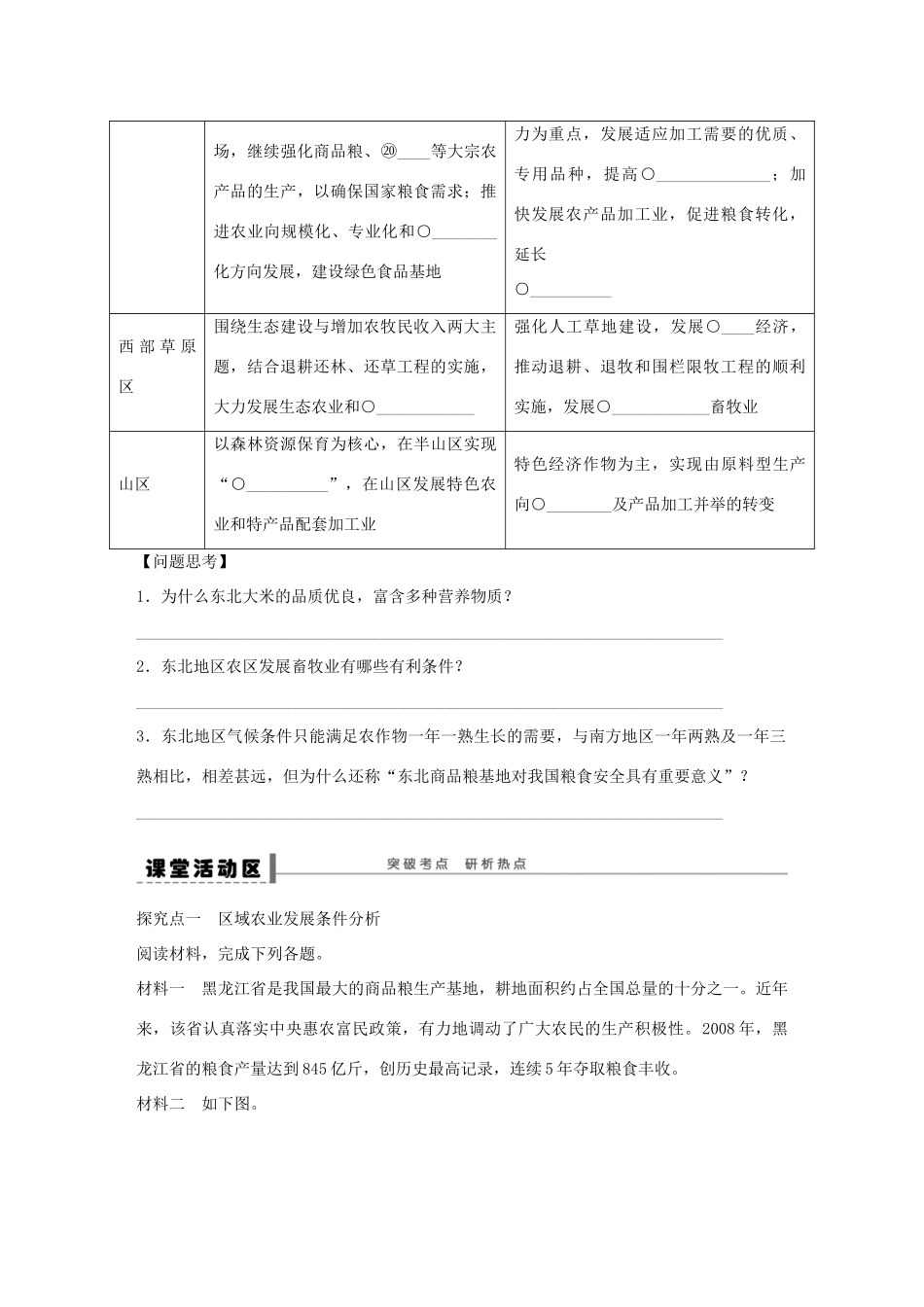 【创新设计】（四川专用）2014版高三地理一轮复习 区域农业发展学案 新人教版_第2页