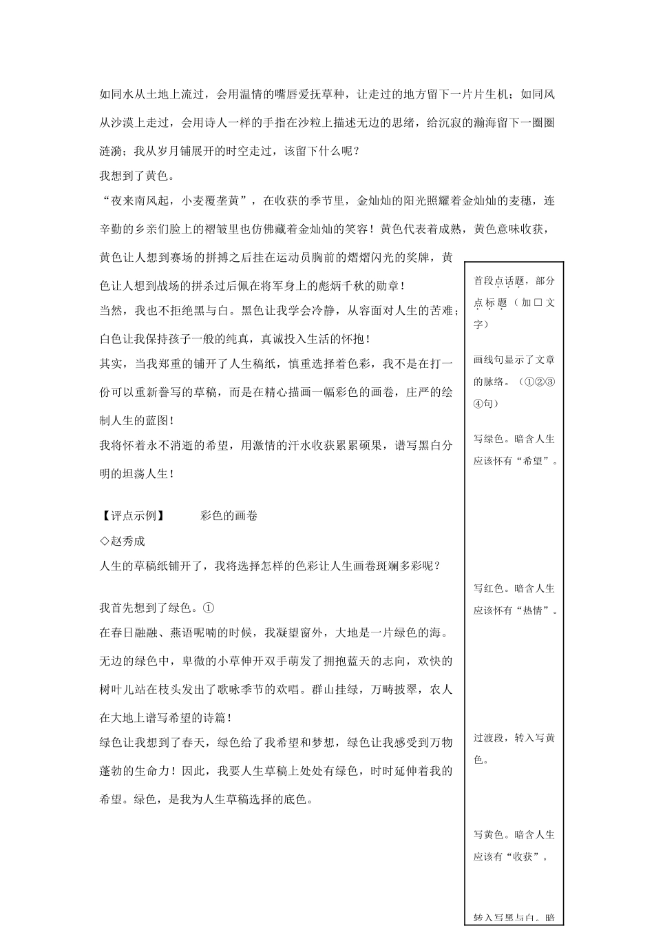 【吹尽狂沙系列】高中语文 经典话题作文题写作指导 人生的草稿_第2页