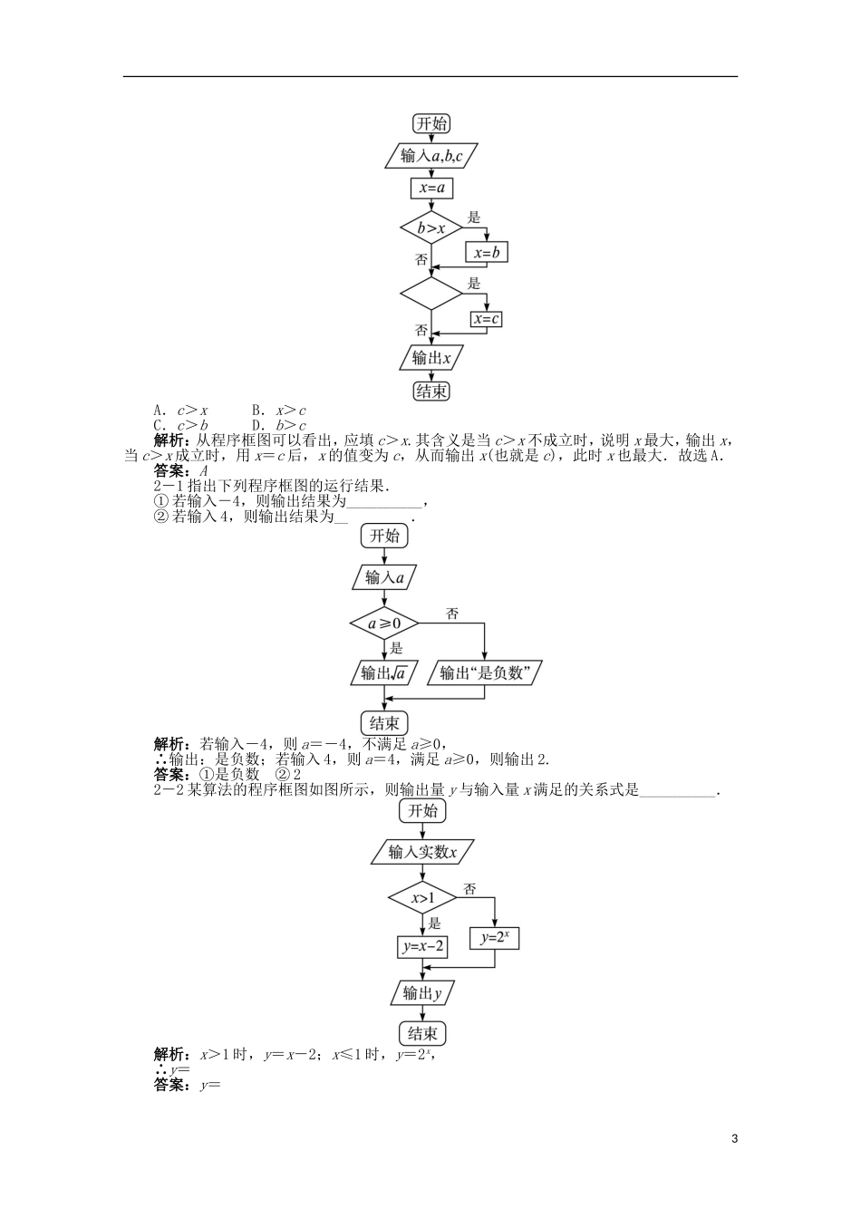 【优化指导】高中数学（基础预习+课堂探究+达标训练）11.2.2 条件结构导学案 湘教版必修5_第3页