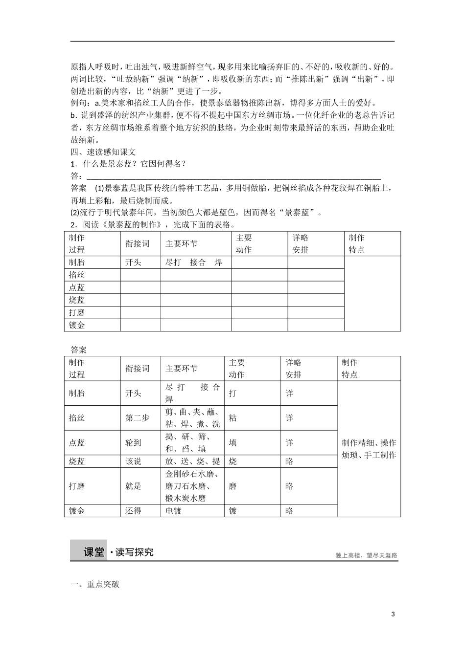 【创新设计】2015-2016学年高中语文 文本5 景泰蓝的制作学案 苏教版必修5_第3页