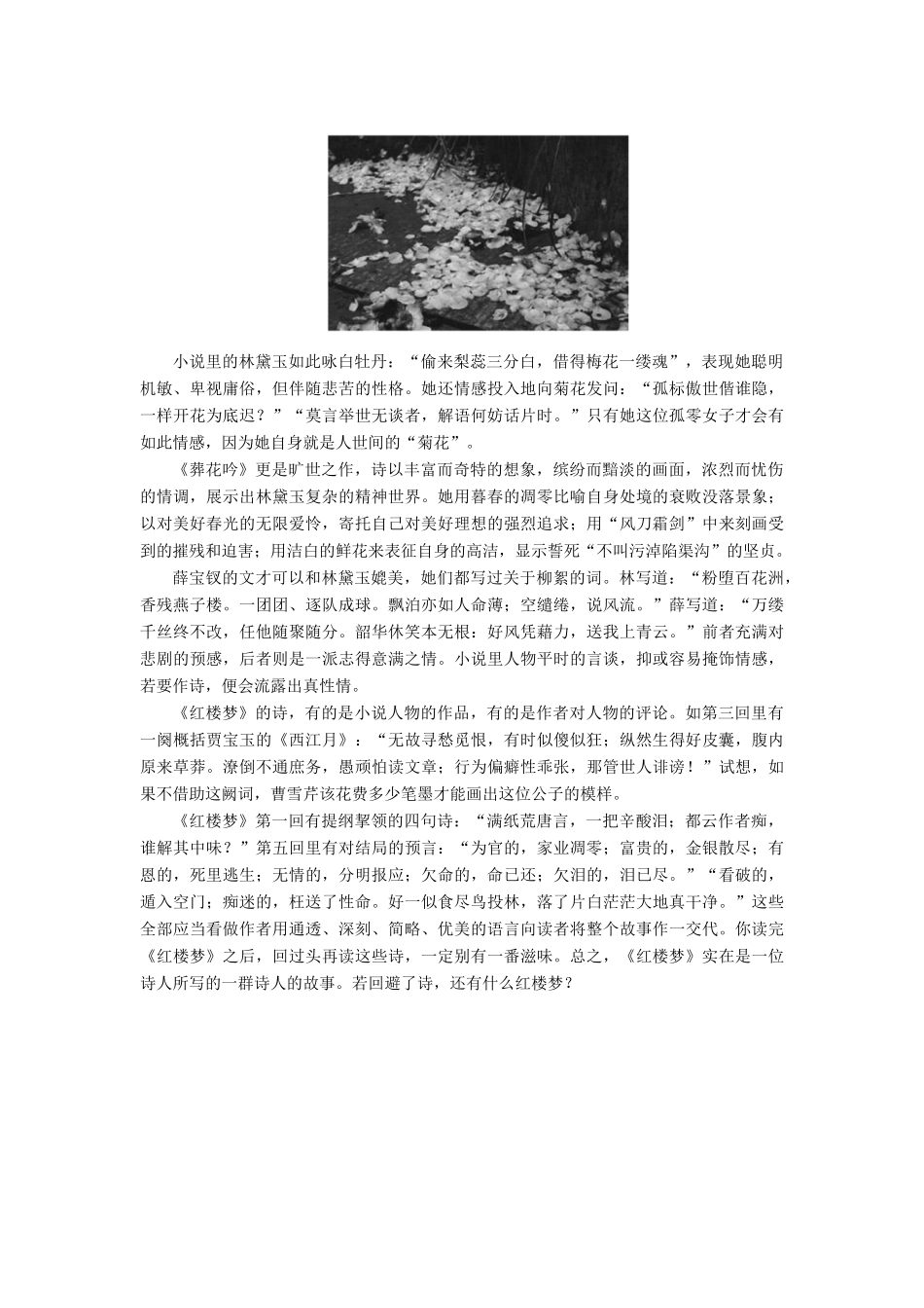 【名师一号】2014-2015高中语文 4-7 林黛玉进贾府课后撷珍 苏教版必修2_第2页