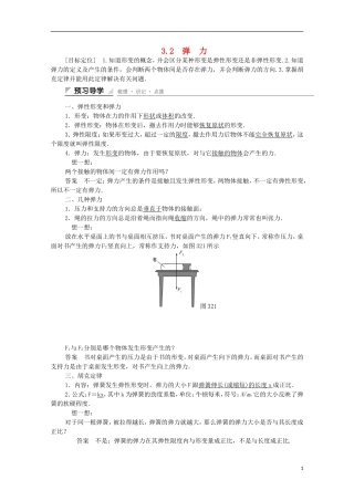 【创新设计】2014-2015高中物理 3.2 弹力学案 新人教版必修1