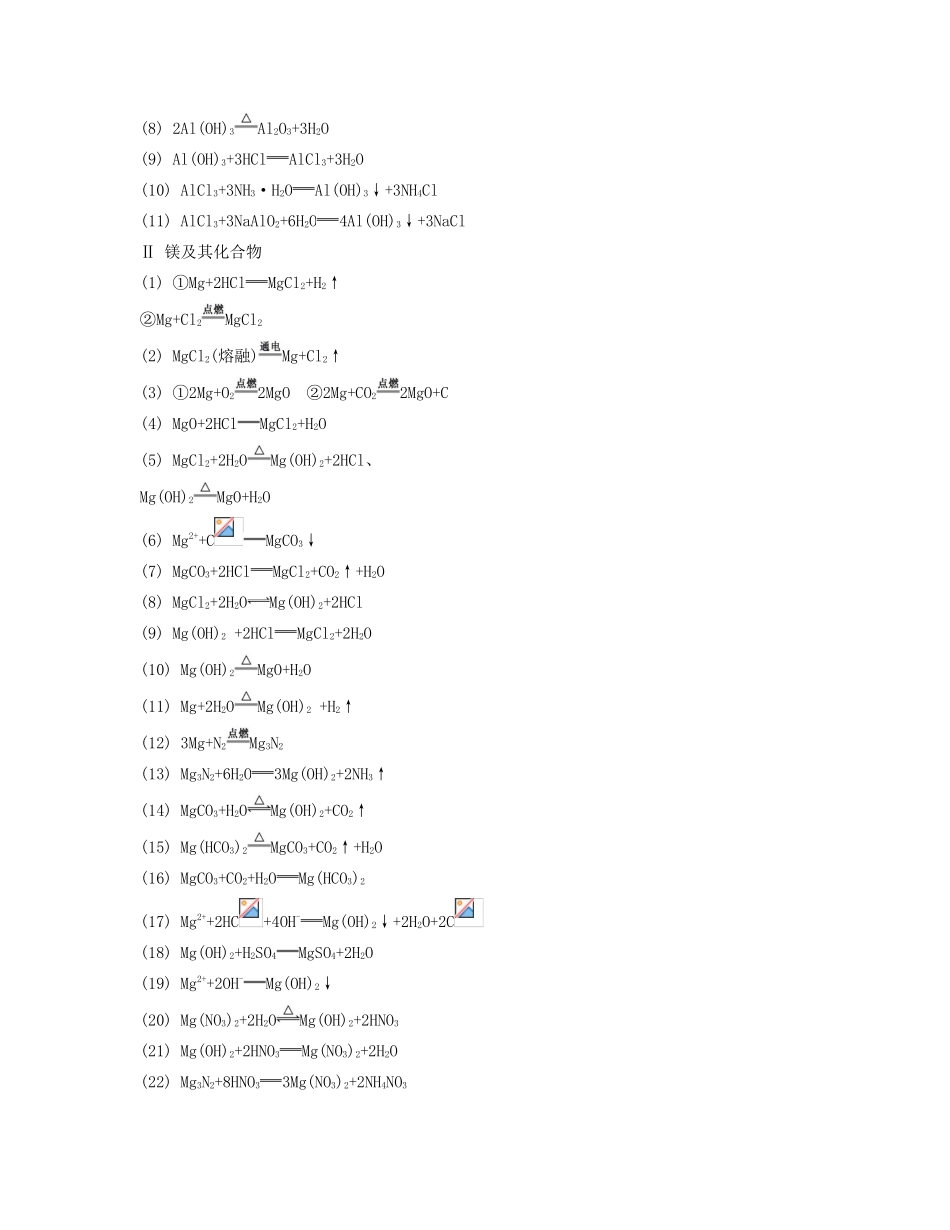【南方凤凰台】（广东专用）2014届高考化学二轮复习 第六篇 考前回归 专题十三 考前加油站 第一讲 基础回归素材_第2页