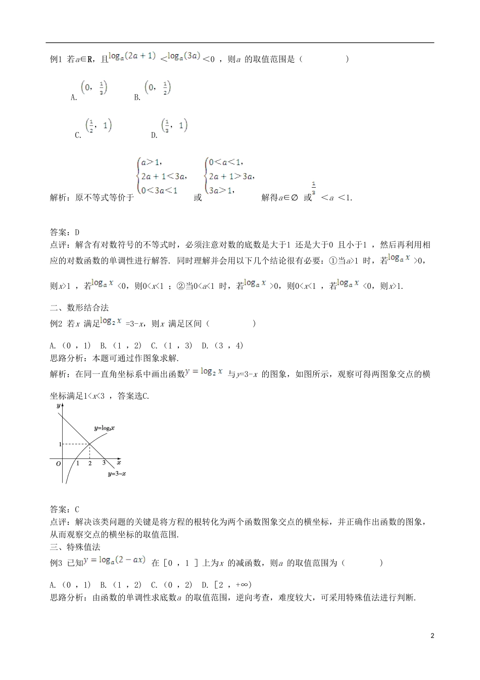【四维备课】2013-2014学年高中数学 2.2.2第2课时对数函数的性质及应用备课资料素材库 新人教A版必修1_第2页