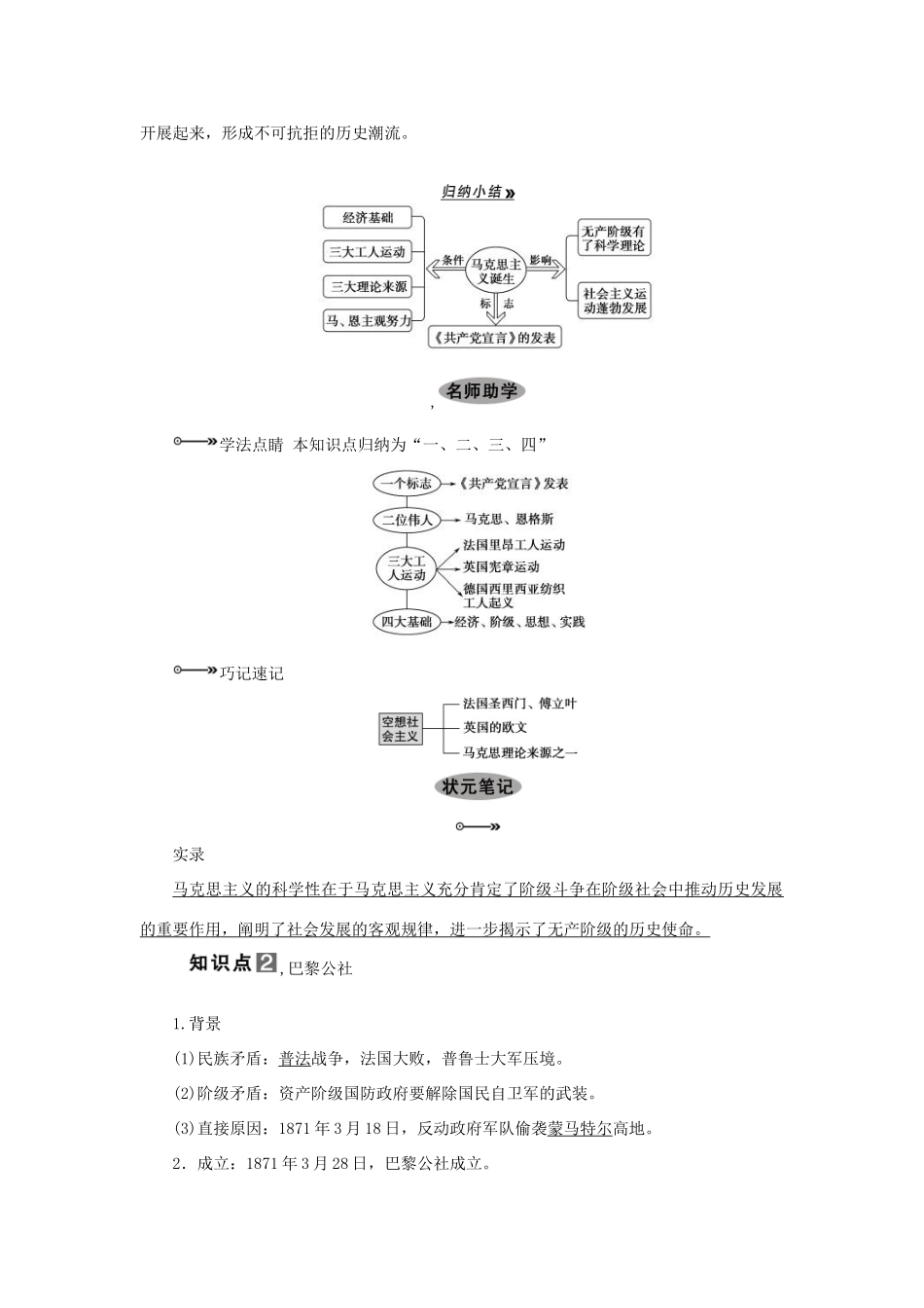 【导与练】2013届高考历史一轮复习 第13课时解放人类的阳光大道学案 新人教版必修3_第2页
