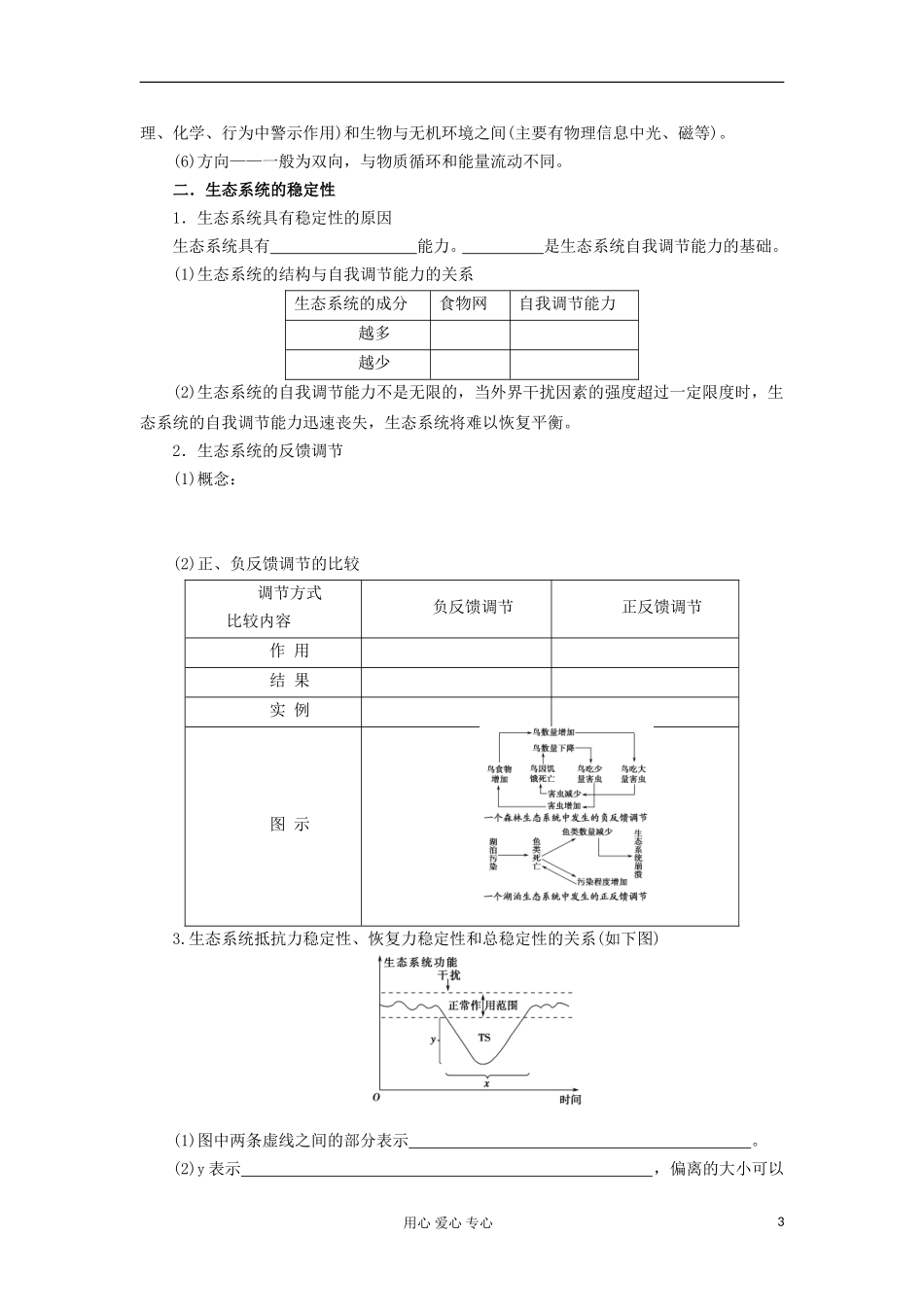 【导与练】2013届高考生物一轮复习 第二部分学案46 生态系统的信息传递和稳定性 新人教版_第3页