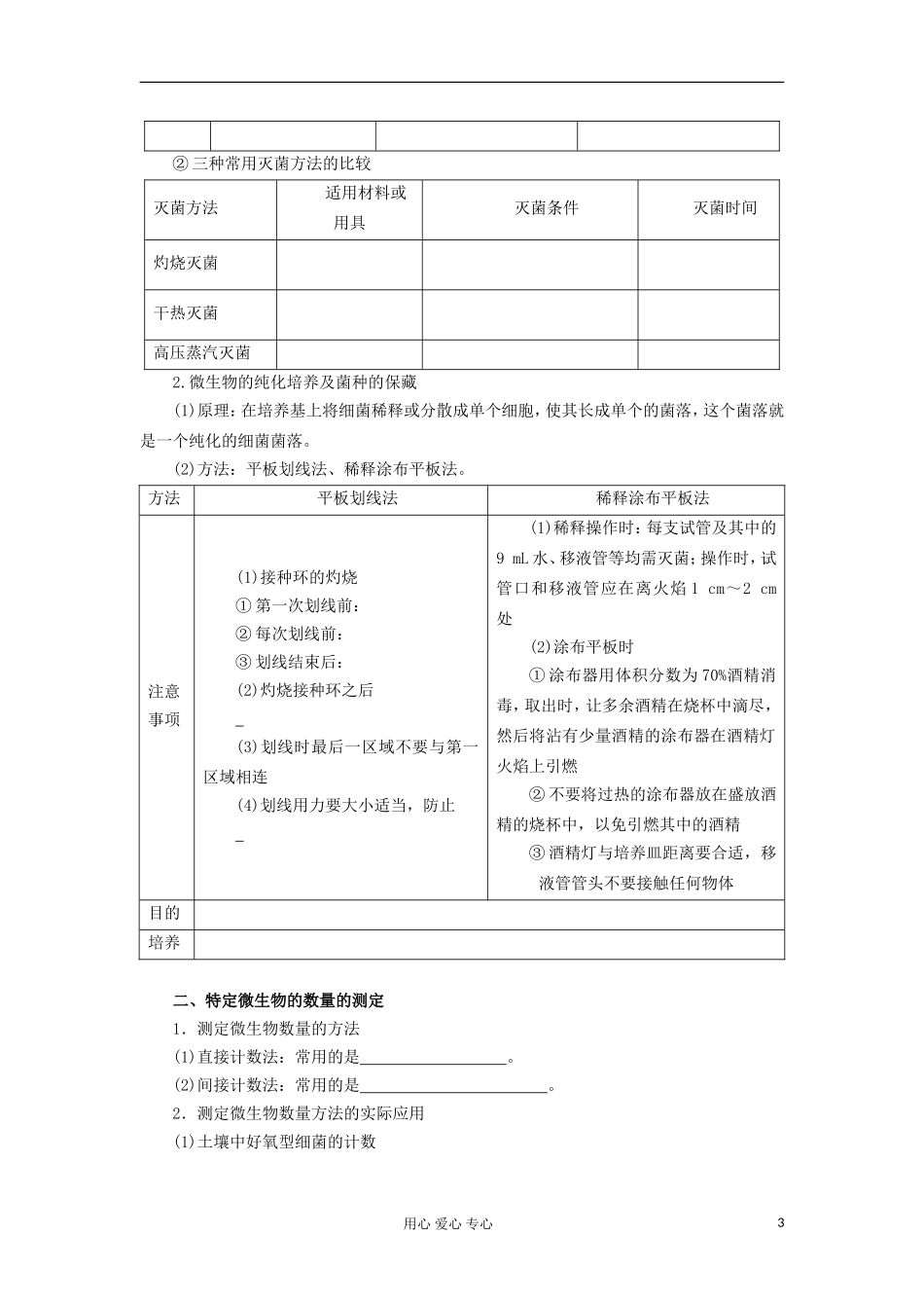 【导与练】2013届高考生物一轮复习 第二部分学案58 微生物的培养与应用 新人教版_第3页