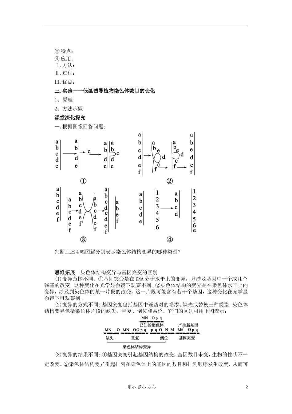 【导与练】2013届高考生物一轮复习 第一部分学案30 染色体变异 新人教版_第2页