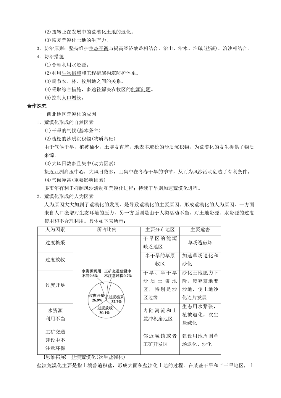 【导与练】2015届高考地理 2.1 荒漠化的防治以我国西北地区为例学案_第2页
