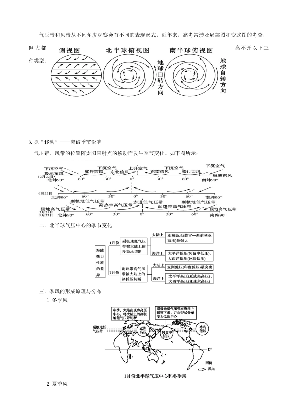 【导与练】2015届高考地理 第二章 第二节 气压带和风带学案_第3页