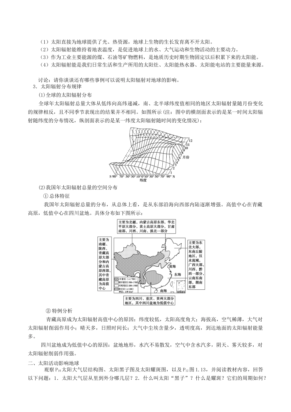 【导与练】2015届高考地理 第一章 第二节 太阳对地球的影响学案_第2页