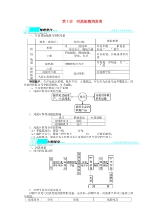 【志鸿优化设计】2014届高考地理一轮复习 第四章地表形态的塑造第3讲河流地貌的发育教学案 新人教版必修1