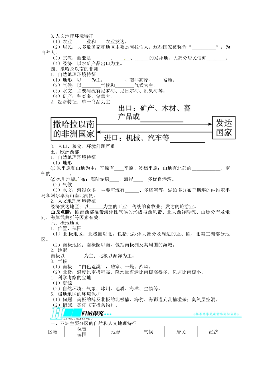 【志鸿优化设计】2014届高考地理一轮复习 区域地理 区域地理第十七章世界地理第2讲一个大洲和五个地区教学案 新人教版_第2页