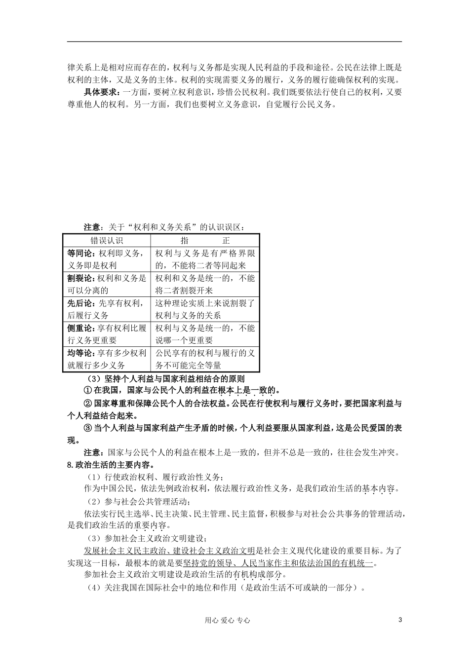 【开学大礼包】2013届高考政治一轮复习教案 第1课 生活在人民当家作主的国家 新人教版必修2_第3页