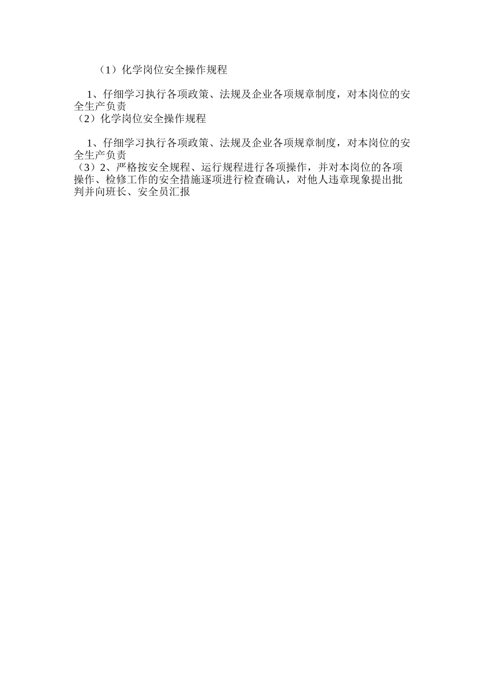 化学岗位安全操作规程_第2页