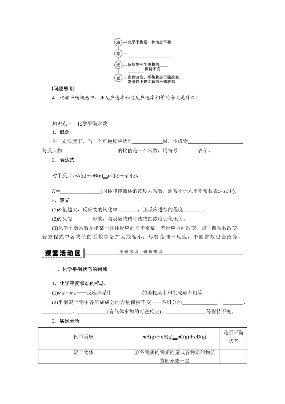 【步步高】2015届高考化学大一轮复习 第九章 化学反应的方向和限度配套导学案（含解析）鲁科版_第3页