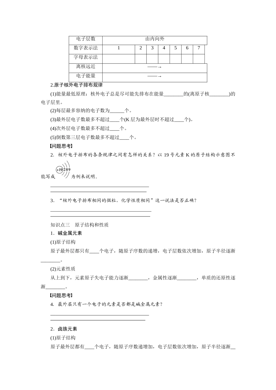 【步步高】2015届高考化学大一轮复习 第五章 原子结构配套导学案（含解析）鲁科版_第2页