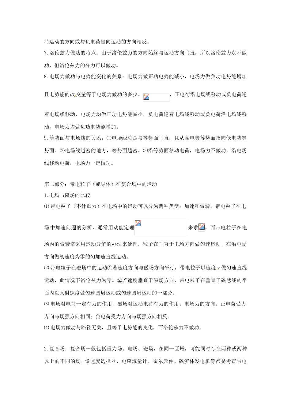 【第二波强势归来】2013届高考物理二轮冲刺 专题五 电场和磁场复习教案_第2页