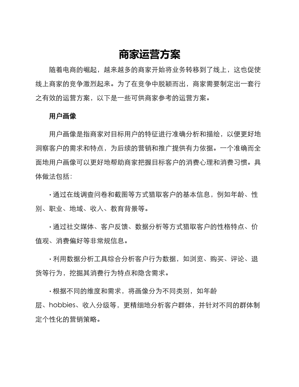 商家运营方案_第1页
