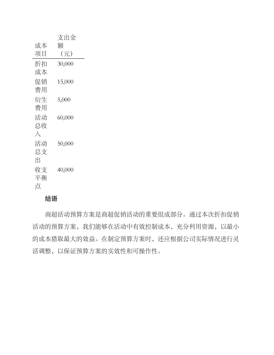 商超活动预算方案_第3页