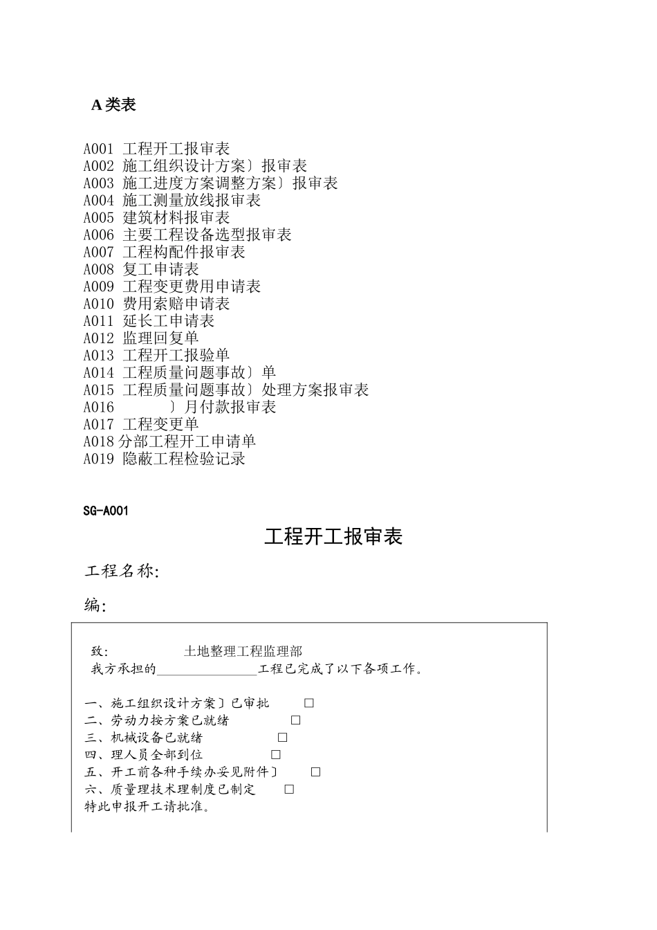 四川省土地整理规范表格_合同协议_表格模板_实用文档_第1页