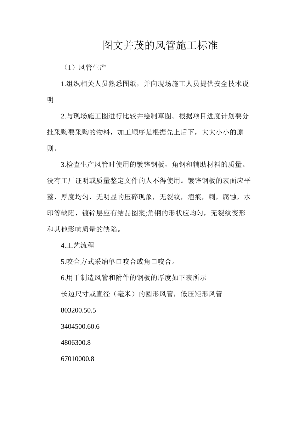图文并茂的风管施工标准_第1页