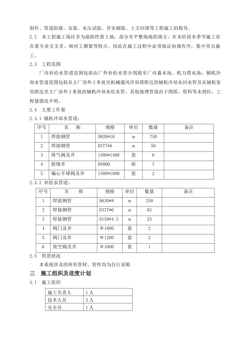 地埋钢管安装、防腐施工方案_第3页