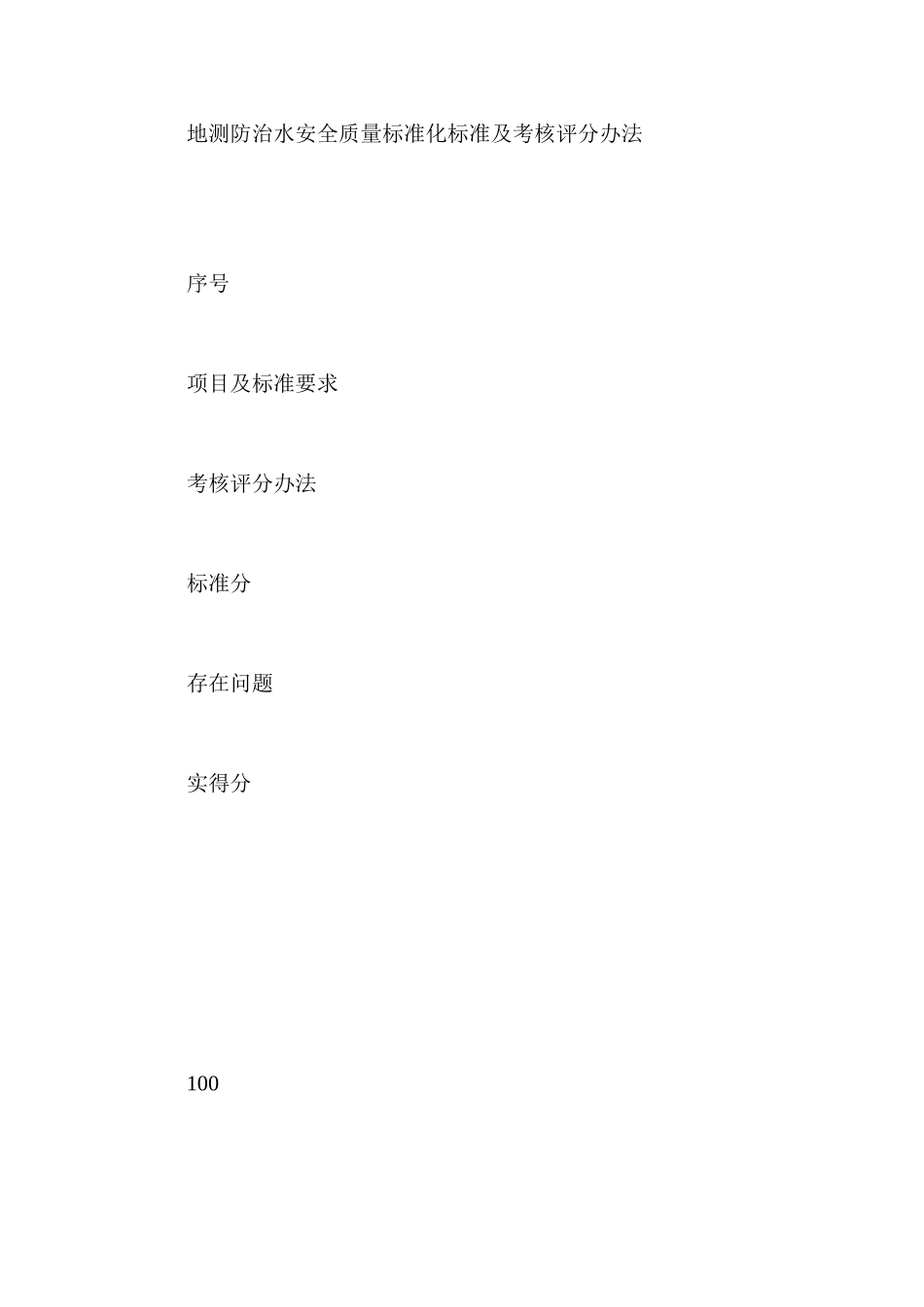 地测防治水安全质量标准化考核评分办法_第2页