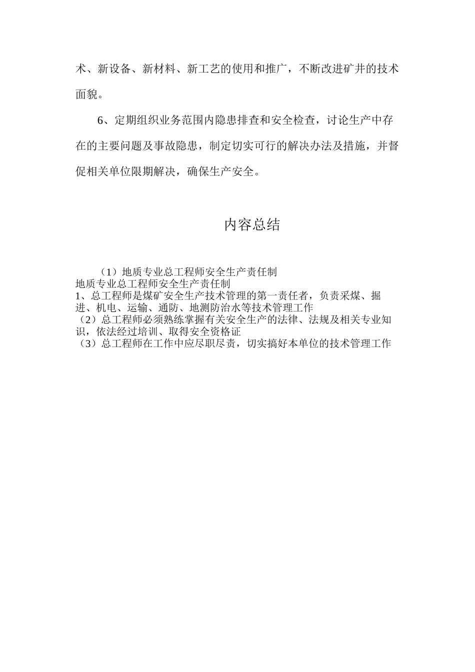 地质专业总工程师安全生产责任制_第2页