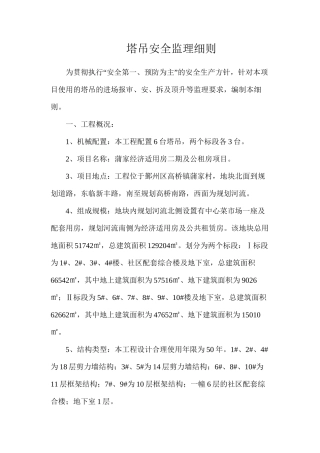 塔吊安全监理细则