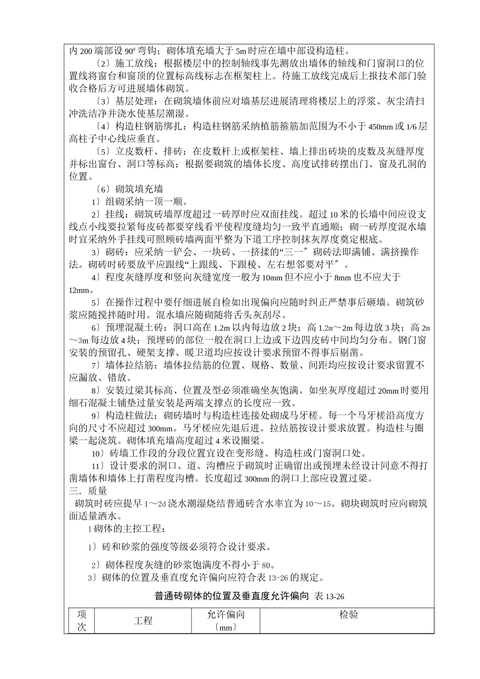 填充墙砌体工程技术交底2_第2页