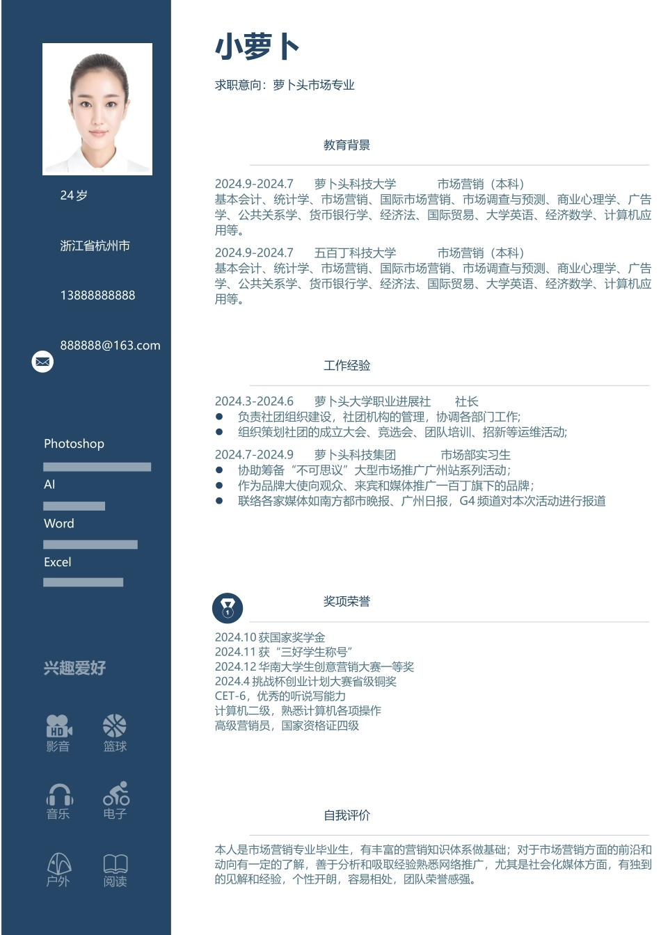 复印店简历模板1_第2页