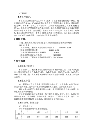 大体积钢筋施工专项方案-2024年文档
