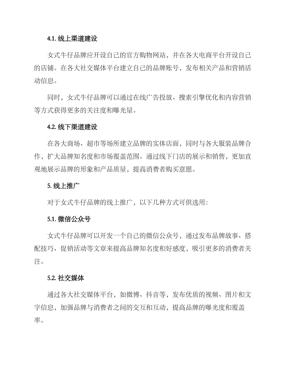 女式牛仔营销策划方案_第3页