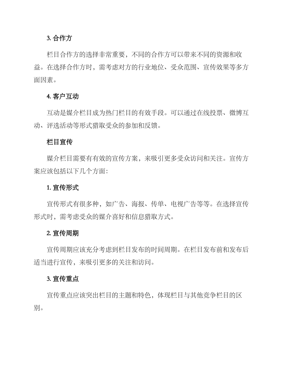 媒介栏目策划方案_第2页