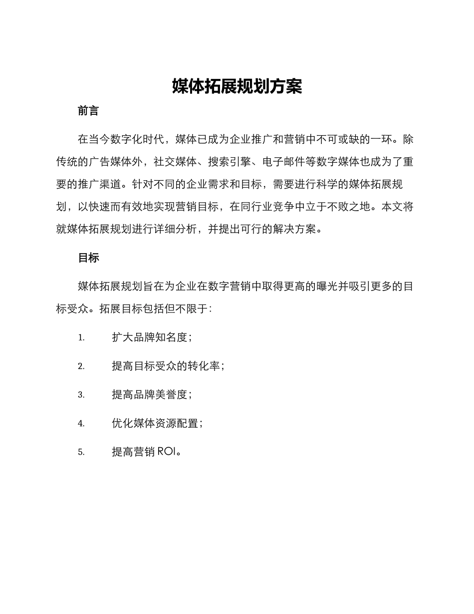 媒体拓展规划方案_第1页