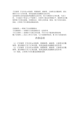 子宫韧带及作用