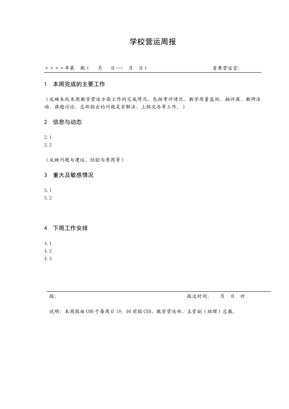 学校营运周报_第1页