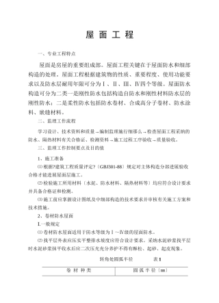 屋面工程监理细则cv